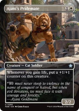 [293]【EN】【FOIL】■ボーダーレス■アジャニの群れ仲間/Ajani's Pridemate【FDN】[U][白]