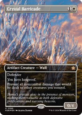 [365]【EN】【マナFOIL】■ボーダーレス■水晶のバリケード/Crystal Barricade【FDN】[R][白]