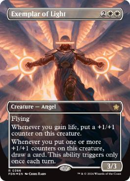 [366]【EN】【マナFOIL】■ボーダーレス■光の模範/Exemplar of Light【FDN】[R][白]