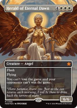 [368]【EN】【マナFOIL】■ボーダーレス■永遠曙光の伝令/Herald of Eternal Dawn【FDN】[M][白]