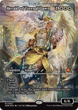 [433]【EN】【フラクチャーFOIL】■ショーケース■永遠曙光の伝令/Herald of Eternal Dawn【FDN】[M][白]