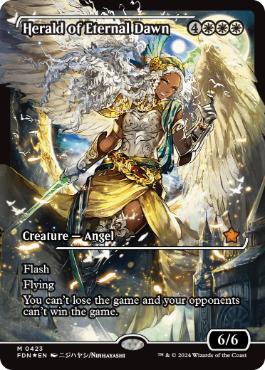 [423]【EN】【FOIL】■ショーケース■永遠曙光の伝令/Herald of Eternal Dawn【FDN】[M][白]