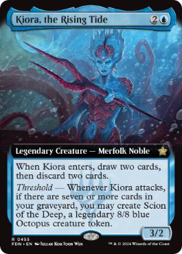 [455]【EN】【FOIL】■拡張アート■上げ潮、キオーラ/Kiora, the Rising Tide【FDN】[R][青]