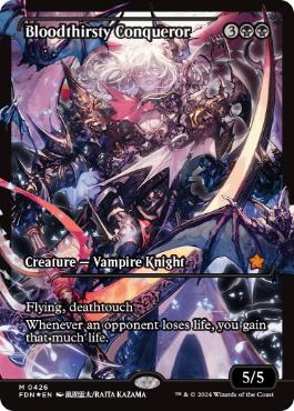 [426]【EN】【FOIL】■ショーケース■血に飢えた征服者/Bloodthirsty Conqueror【FDN】[M][黒]