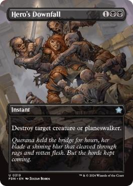 [319]【EN】【FOIL】■ボーダーレス■英雄の破滅/Hero's Downfall【FDN】[U][黒]