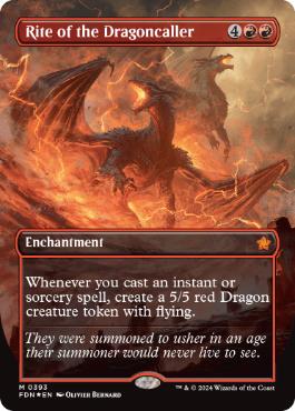 [393]【EN】【マナFOIL】■ボーダーレス■ドラゴン呼びの儀式/Rite of the Dragoncaller【FDN】[M][赤]