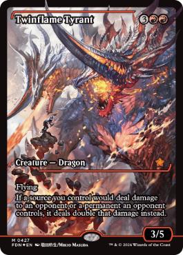[427]【EN】【FOIL】■ショーケース■双炎の暴君/Twinflame Tyrant【FDN】[M][赤]