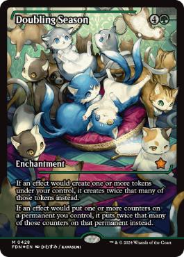 [428]【EN】【FOIL】■ショーケース■倍増の季節/Doubling Season【FDN】[M][緑]