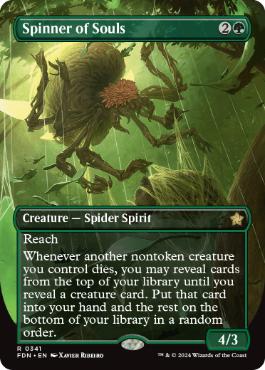 [341]【EN】【FOIL】■ボーダーレス■魂を紡ぐもの/Spinner of Souls【FDN】[R][緑]