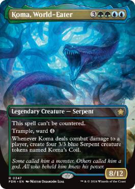 [347]【EN】【FOIL】■ボーダーレス■世界を喰らうもの、コーマ/Koma, World-Eater【FDN】[R][多色]