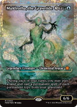 [440]【EN】【フラクチャーFOIL】■ショーケース■墓場波、ムルドローサ/Muldrotha, the Gravetide【FDN】[M][多色]