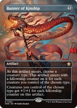 [352]【EN】【FOIL】■ボーダーレス■親族旗/Banner of Kinship【FDN】[R][茶]