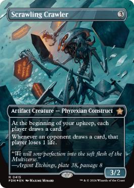[415]【EN】【マナFOIL】■ボーダーレス■這いまわる落書き屋/Scrawling Crawler【FDN】[R][茶]