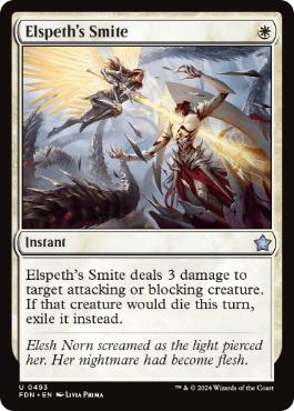 [493]【EN】エルズペスの強打/Elspeth's Smite【FDN】[U][白]