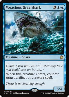 [600]【EN】大食の巨大鮫/Voracious Greatshark【FDN】[R][青]