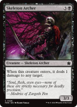 [526]【EN】骸骨射手/Skeleton Archer【FDN】[C][黒]
