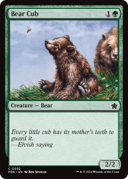 [552]【EN】仔熊/Bear Cub【FDN】[C][緑]