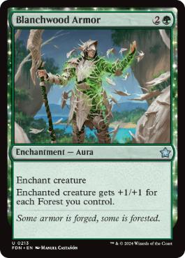 [213]【EN】ブランチウッドの鎧/Blanchwood Armor【FDN】[U][緑]