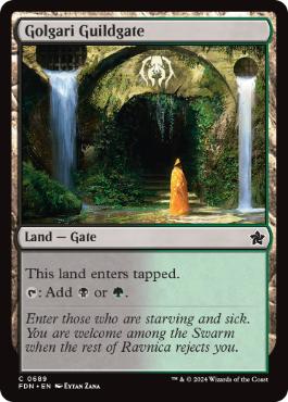 [689]【EN】ゴルガリのギルド門/Golgari Guildgate【FDN】[C][土地]