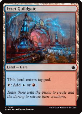 [691]【EN】イゼットのギルド門/Izzet Guildgate【FDN】[C][土地]