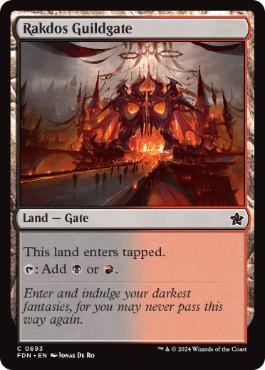[693]【EN】ラクドスのギルド門/Rakdos Guildgate【FDN】[C][土地]