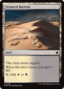 [266]【EN】磨かれたやせ地/Scoured Barrens【FDN】[C][土地]
