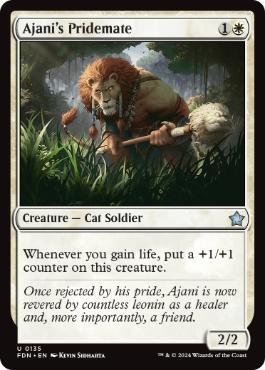 [135]【EN】【FOIL】アジャニの群れ仲間/Ajani's Pridemate【FDN】[U][白]