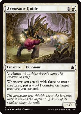 [003]【EN】【FOIL】案内役のアルマサウルス/Armasaur Guide【FDN】[C][白]