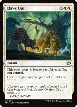 [006]【EN】【FOIL】剥き出しの爪/Claws Out【FDN】[U][白]