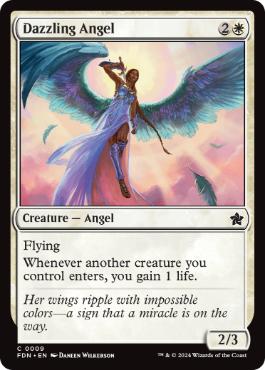 [009]【EN】【FOIL】絢爛たる天使/Dazzling Angel【FDN】[C][白]