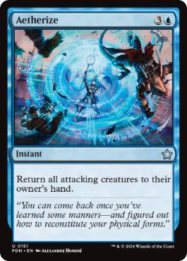[151]【EN】【FOIL】霊気化/Aetherize【FDN】[U][青]