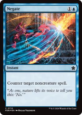 [710]【EN】【FOIL】否認/Negate【FDN】[C][青]