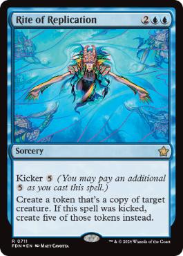 [711]【EN】【FOIL】複製の儀式/Rite of Replication【FDN】[R][青]