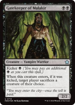 [713]【EN】【FOIL】マラキールの門番/Gatekeeper of Malakir【FDN】[U][黒]