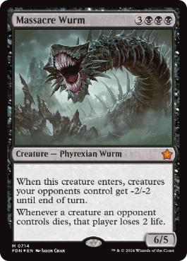 [714]【EN】【FOIL】虐殺のワーム/Massacre Wurm【FDN】[M][黒]