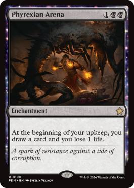[180]【EN】【FOIL】ファイレクシアの闘技場/Phyrexian Arena【FDN】[R][黒]
