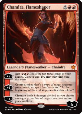 [081]【EN】【FOIL】整炎師、チャンドラ/Chandra, Flameshaper【FDN】[M][赤]