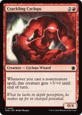 [083]【EN】【FOIL】弾けるサイクロプス/Crackling Cyclops【FDN】[C][赤]