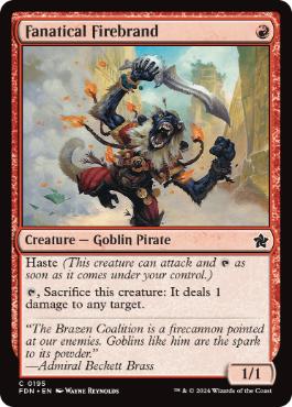 [195]【EN】【FOIL】狂信的扇動者/Fanatical Firebrand【FDN】[C][赤]