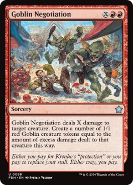 [088]【EN】【FOIL】ゴブリンの交渉/Goblin Negotiation【FDN】[U][赤]