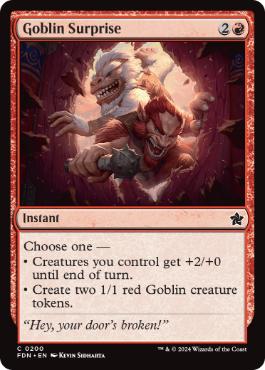 [200]【EN】【FOIL】ゴブリン奇襲/Goblin Surprise【FDN】[C][赤]