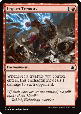 [717]【EN】【FOIL】衝撃の震え/Impact Tremors【FDN】[C][赤]