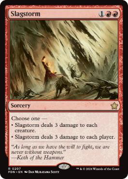 [207]【EN】【FOIL】金屑の嵐/Slagstorm【FDN】[R][赤]