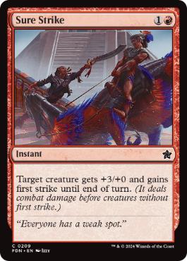 [209]【EN】【FOIL】確実な一撃/Sure Strike【FDN】[C][赤]