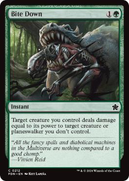 [212]【EN】【FOIL】噛み締め/Bite Down【FDN】[C][緑]
