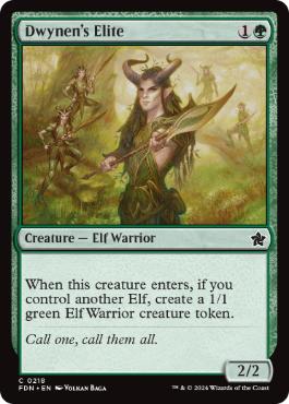 [218]【EN】【FOIL】ドゥイネンの精鋭/Dwynen's Elite【FDN】[C][緑]