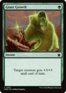 [223]【EN】【FOIL】巨大化/Giant Growth【FDN】[C][緑]