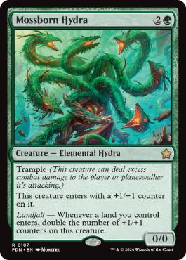 [107]【EN】【FOIL】苔生まれのハイドラ/Mossborn Hydra【FDN】[R][緑]