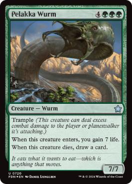 [720]【EN】【FOIL】ペラッカのワーム/Pelakka Wurm【FDN】[U][緑]