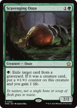 [232]【EN】【FOIL】漁る軟泥/Scavenging Ooze【FDN】[R][緑]